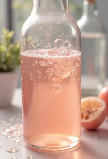 Vinski ocat u staklenoj zdjelici, okružen crnim i bijelim grožđem, moštom i octenom majkom u boci