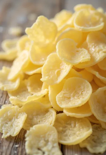 Krumplijeve pahuljice u zdjeli i rasute drvenom žlicom