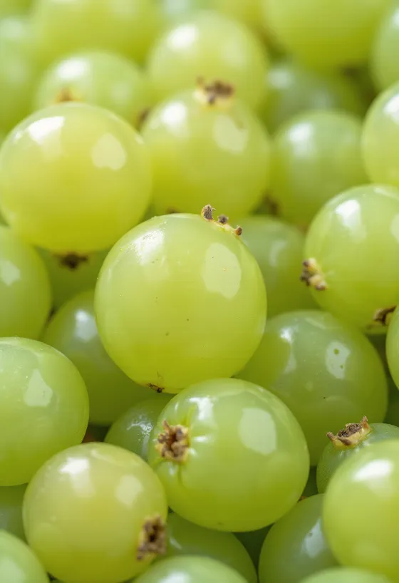 Svježe zelene i crvene bobice ogrozda, narezane, s listom na drvenoj površini
