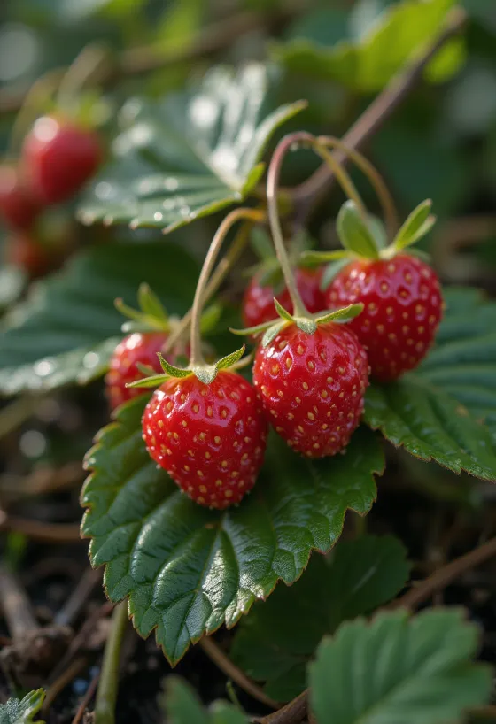 Svježe šumske jagode, narezane i cijele, u čistom dokumentarističkom stilu