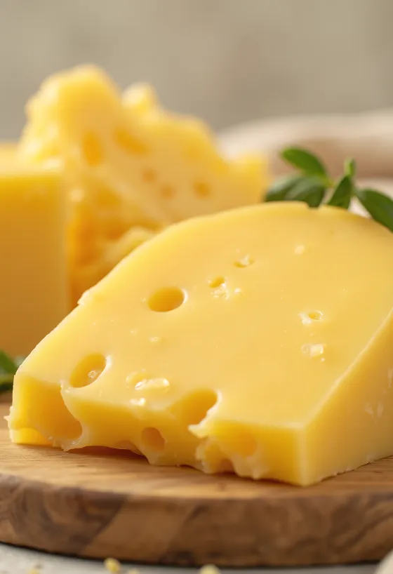 Narezani gouda sir na drvenoj dasci za rezanje, s nožem za sir