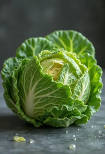 Svježi kelj naboranih zelenih listova na drvenom stolu