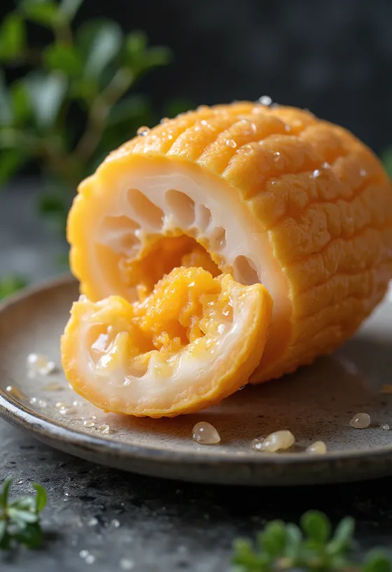 Sirovi gomolji mashue, detaljna tekstura