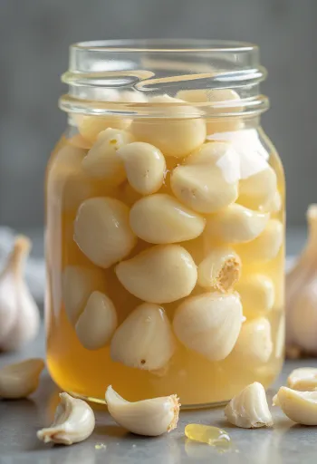 Fermentirani češnjak lijepe zlatnosmeđe boje, u maloj zdjelici
