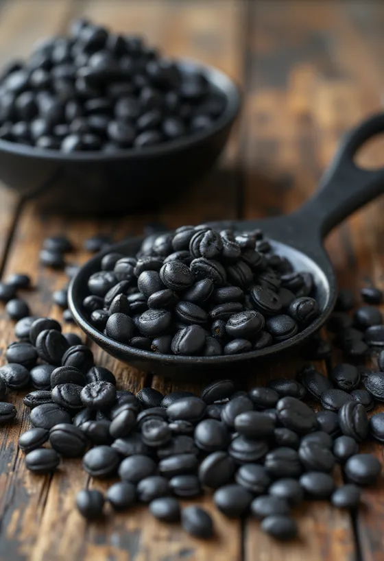 Crne suncokretove sjemenke u ljusci