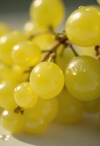 Grožđe Csabagyöngye izbliza, svježe i sočne bobice zelenkasto-žute boje