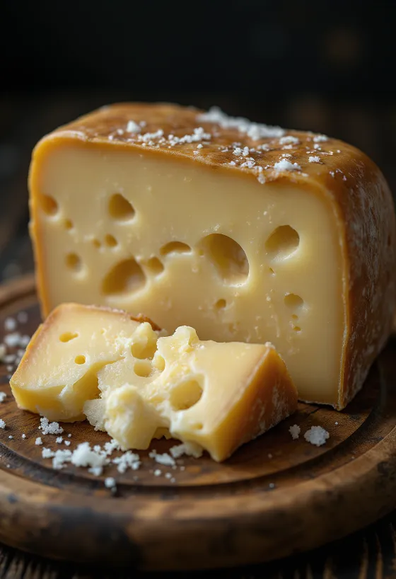 Svježi sir Parmigiano Reggiano u bijeloj keramičkoj zdjeli na drvenom stolu