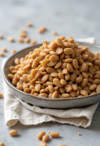 Zrna tostirane heljde (kaše) u krupnom planu