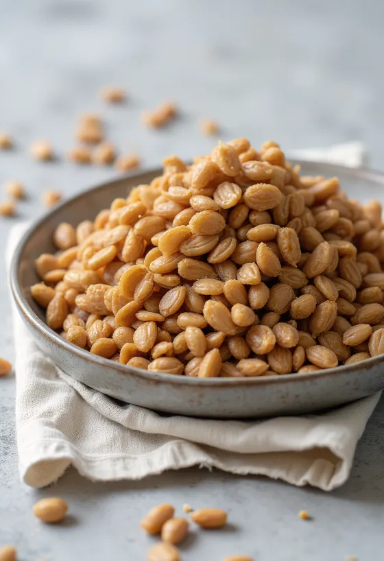 Zrna tostirane heljde (kaše) u krupnom planu