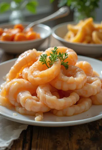 Svježe meso srčanke na ledu s limunom i peršinom