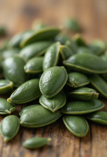 Bučine sjemenke, golice i u ljusci u drvenim zdjelicama