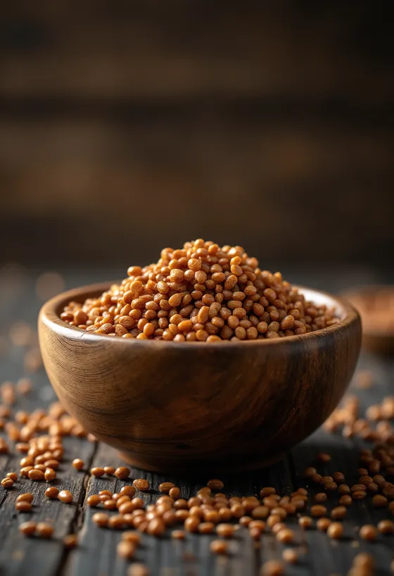 Suha zrna prstastog prosa, detaljna tekstura