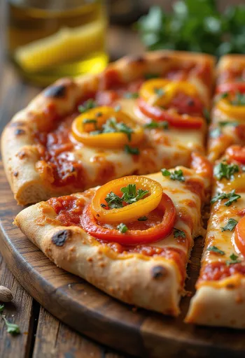 Pizza ai Peperoni sa šarenim paprikama i mozzarellom