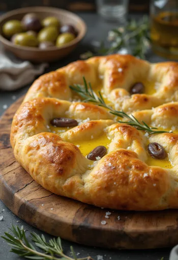 Pizza Focaccia sa solju i maslinovim uljem iz Ligurije
