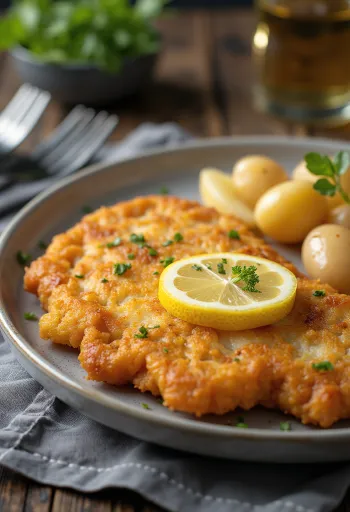 Pork schnitzel s krumpirom, hrskava svinjetina i maslačni krumpir
