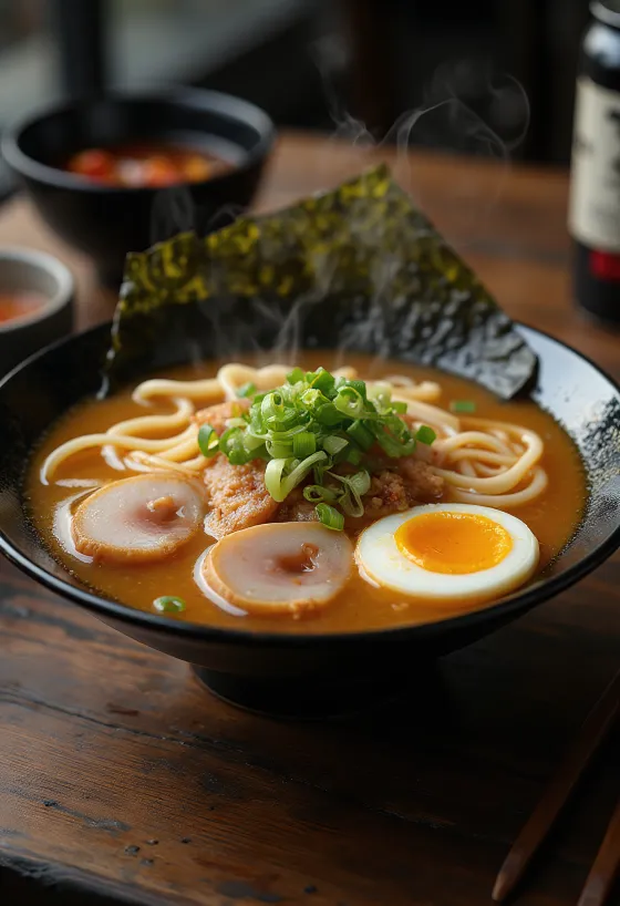 Chashu ramen poslužen