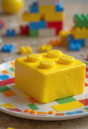 LEGO torta sa šarenom fondant oblogom i ukrasima od kockica