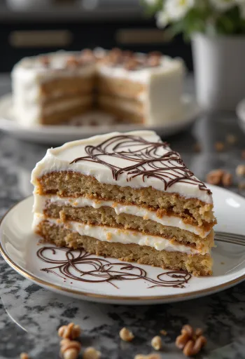 Esterházy torta poslužena