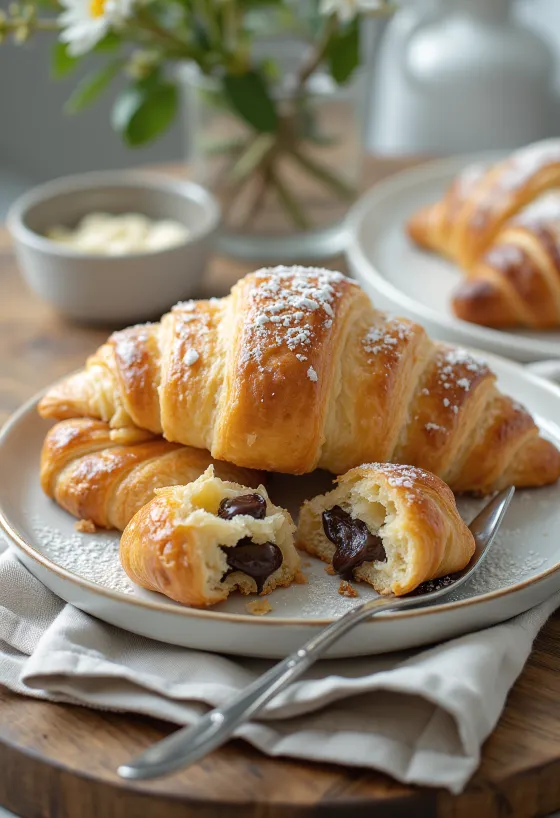 Bezglutenski croissant poslužen