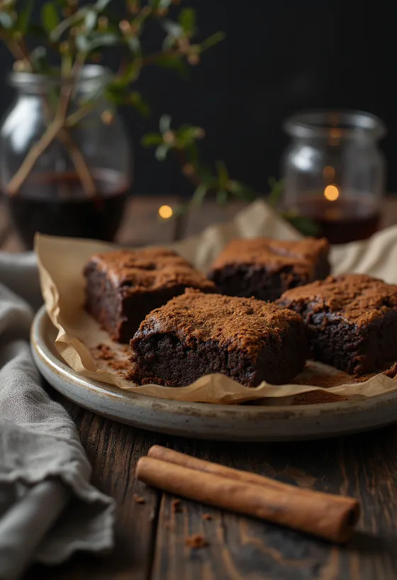Brownie s cimetom poslužena
