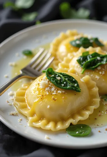 Bezglutenski ravioli posluženi