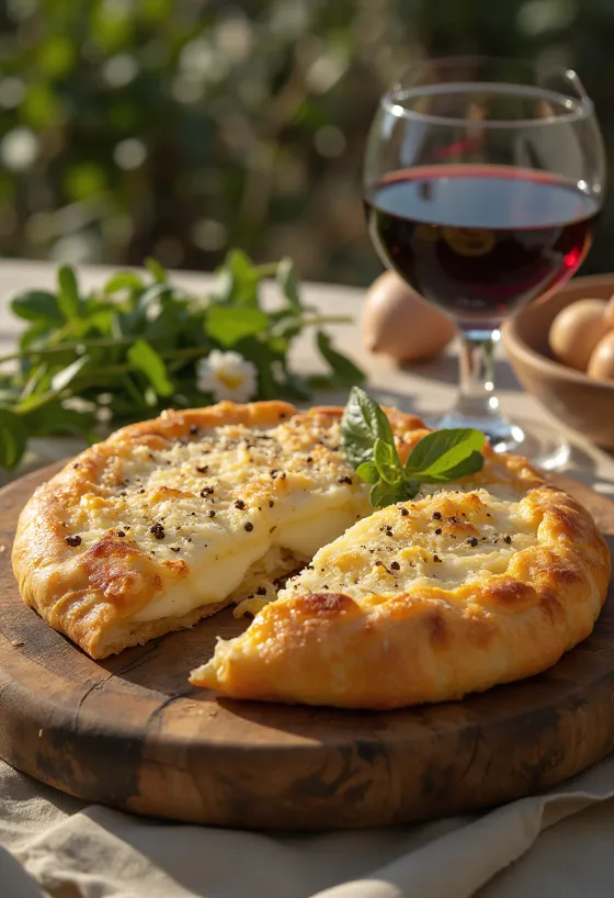 Zlatno-smeđe pečeni calzone s parmezanom