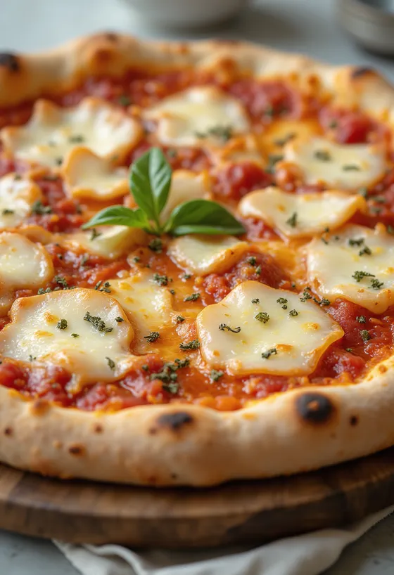 Pizza al Grana Padano sa sirom i bosiljkom