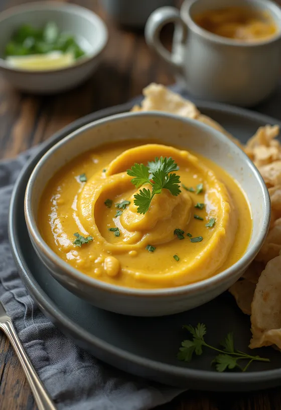 Korma curry umak poslužen s rižom