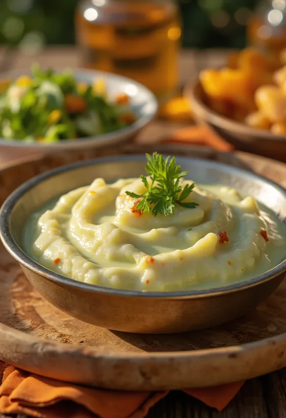 Chutney od jogurta i metvice poslužen uz povrće s roštilja