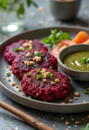 Veganski polpete od cikle sa svježom salatom i peršinom