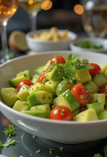Salata od avokada i limete sa svježim povrćem