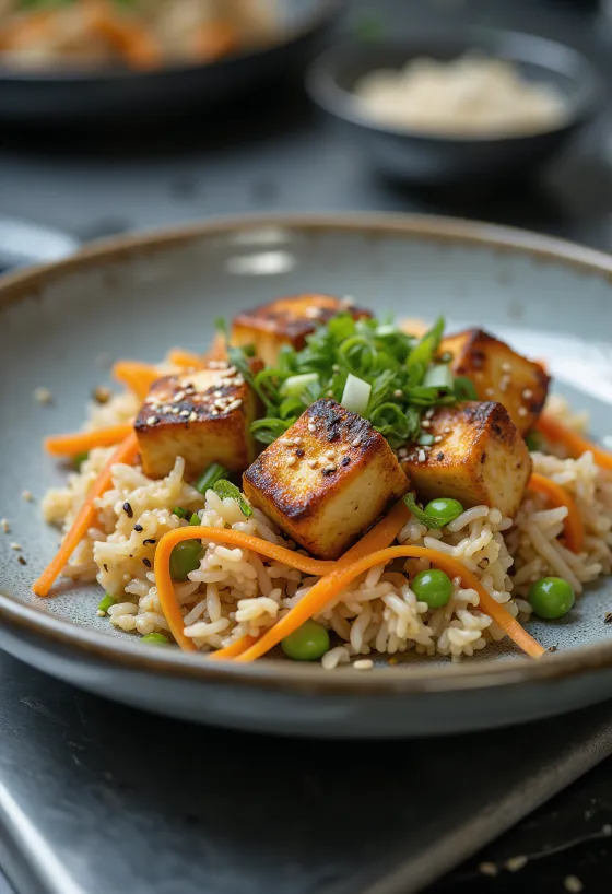 Zdrava riža s tofuom i povrćem