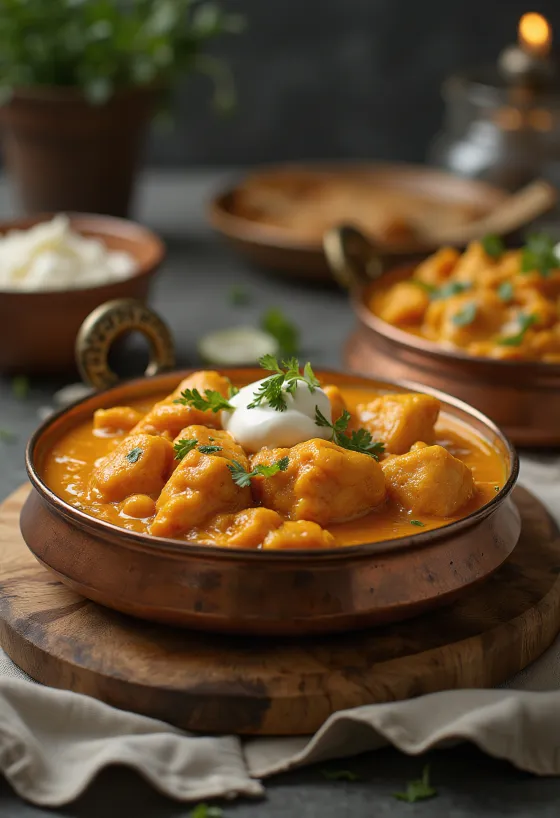 Chicken Makhani, indijska piletina u umaku od maslaca ukrašena svježim korijanderom