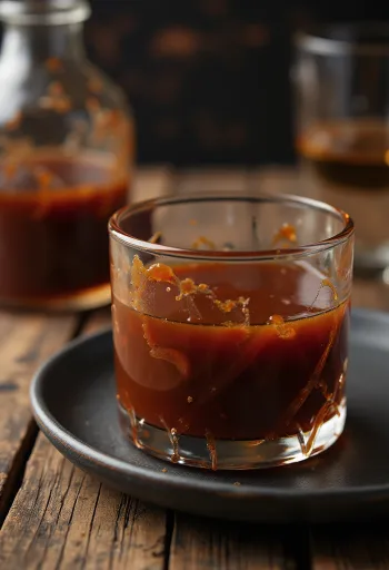 Gusti barbecue umak s bourbonom u posudi