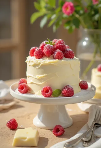 Torta od bijele čokolade poslužena