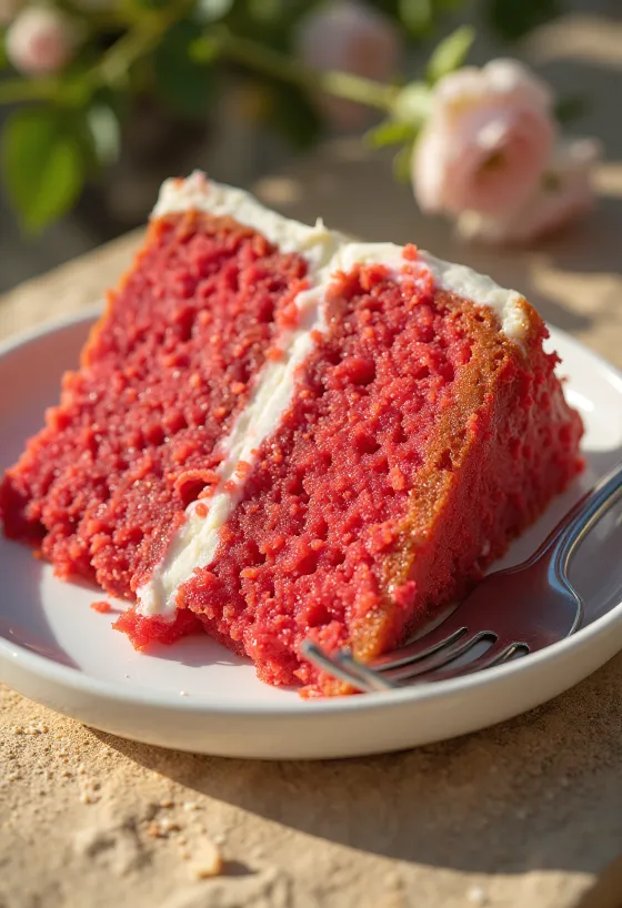 Red velvet torta s kremastim slojevima
