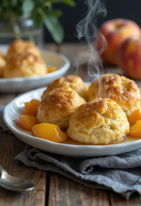 Cobbler s breskvama, kolač sa svježim breskvama i prhkim tijestom