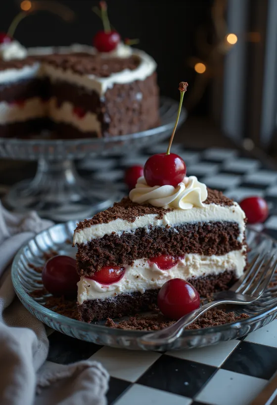 Schwarzwald torta poslužena