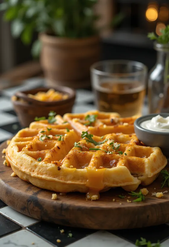 Slani vafli sa sirom i češnjakom