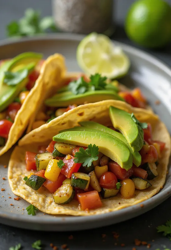 Tacos de Vegetales servirano