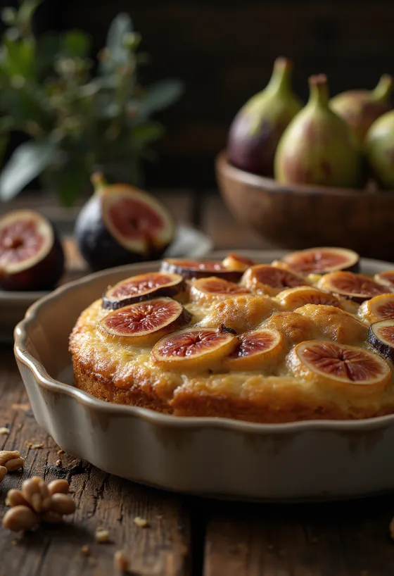 Torta od smokava i oraha poslužena