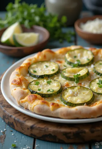 Pizza al Zucchini s tikvicama i sirevima