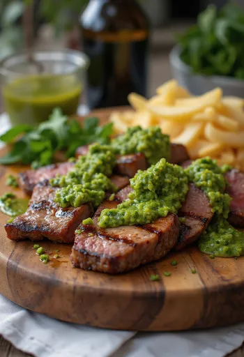 Churrasco steak serviran