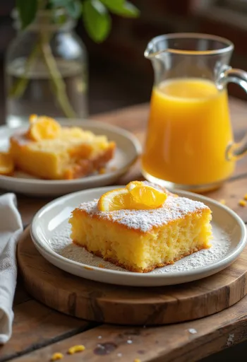 Kolač s medom i narančom poslužen