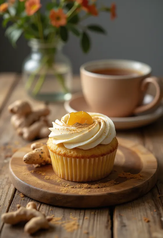 Poslužen cupcake od đumbira