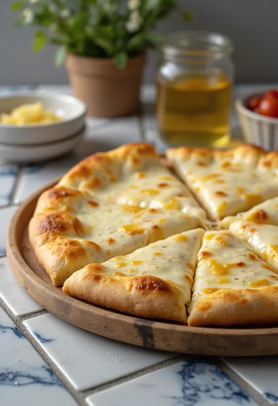 Pizza alla Crema s kremastim sirom i bosiljkom