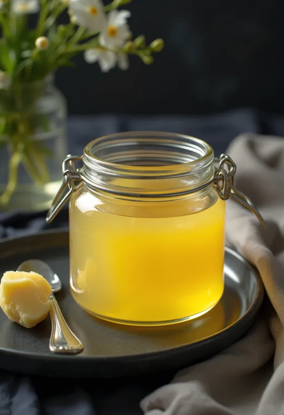 Ghee od fermentiranog maslaca u staklenci