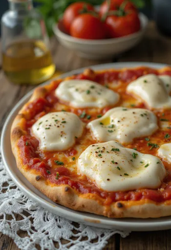Pizza alla Mozzarella di Bufala s bivoljom mozzarellom i bosiljkom