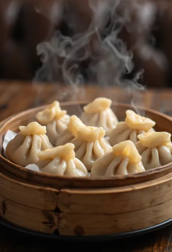 Dim sum sa svinjetinom serviran