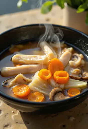 Kiritanpo nabe s mrkvom i pilećim mesom